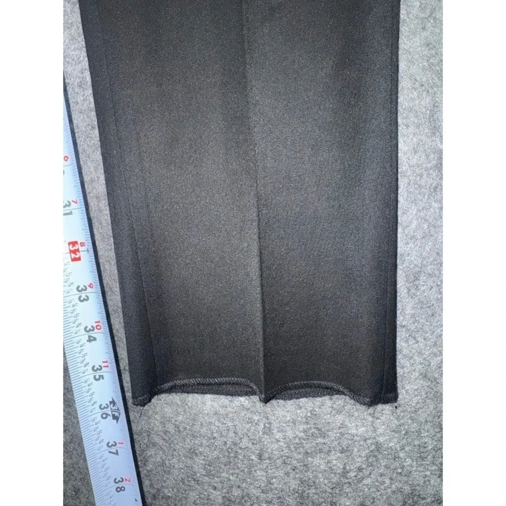 Versace Collection Mens Black Dress Pants Medusa Logo Plaque Flat Front Trousers